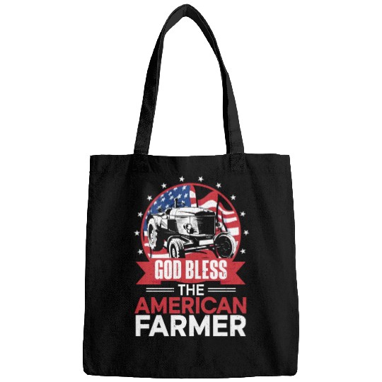 Farming Farmer Us American Flag Bags