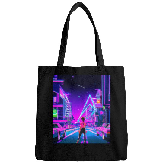 Vaporwave Car Synthwave Girl Bags