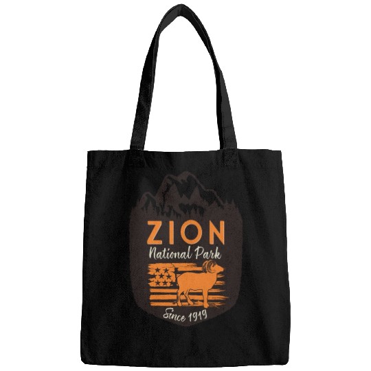 Zion National Park US Flag Bighorn Sheep Bags