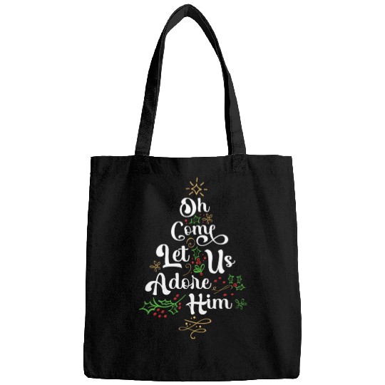 Oh Come Let Us Adore Him Jesus Family Christian Bags