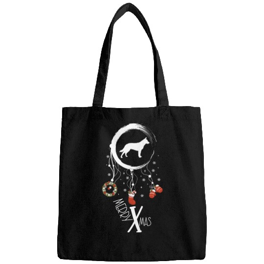 dog dreamcatcher Christmas Australian Cattle Dog Bags
