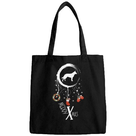 dog dreamcatcher Christmas Australian Cattle Dog Bags