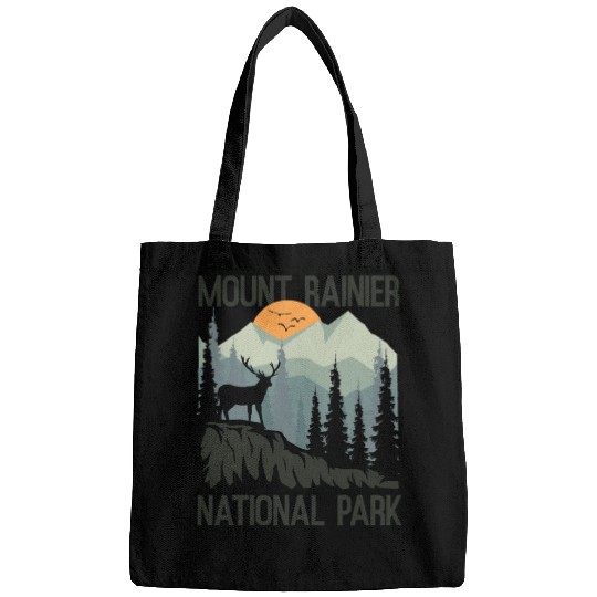 Mount Rainier National Park Mountains Deer Bags