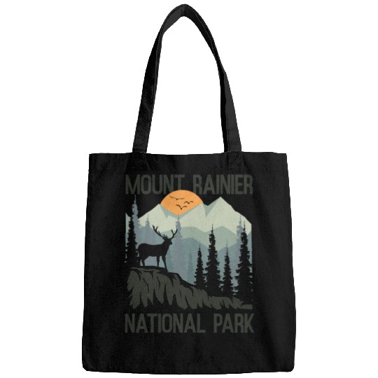 Mount Rainier National Park Mountains Deer Bags