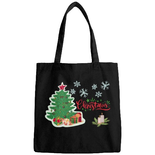 Merry Christmas Tree and Candles Bags