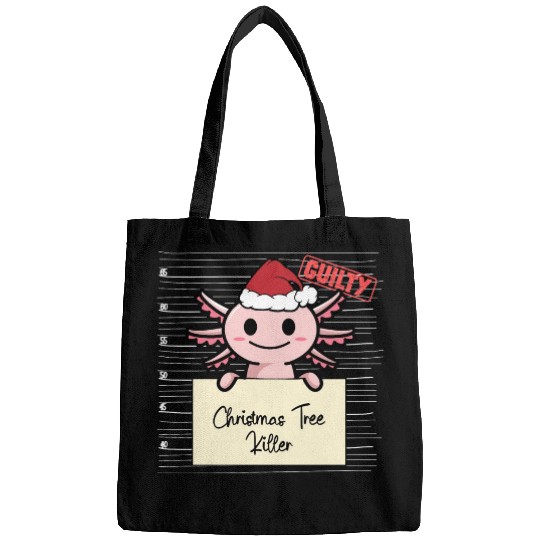 Axolotl christmas funny prison Bags