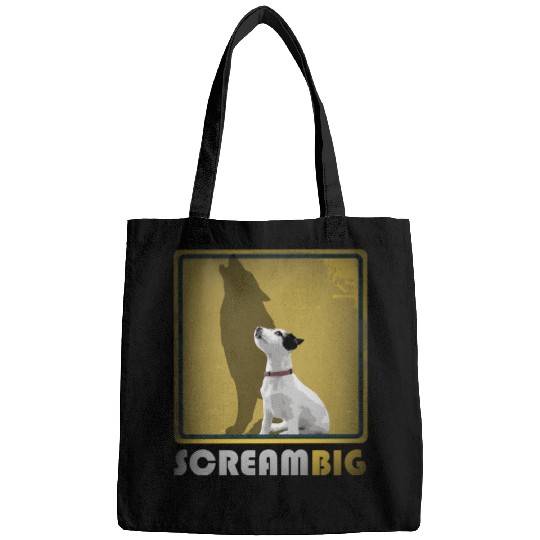 Dog sweet Puppy Jack Russell, Scream Big Wolf Bags