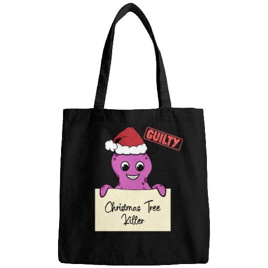 Octopus christmas funny prison Bags