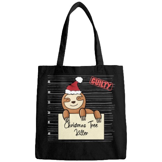 Sloth christmas funny prison Bags