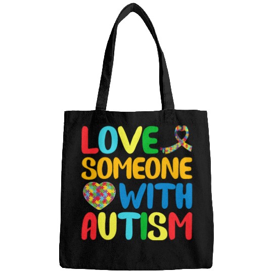 Autism Mom I Love Someone with Autism Autism Aware Bags