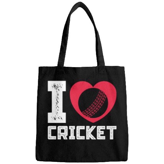 I Love Heart Cricket Bags