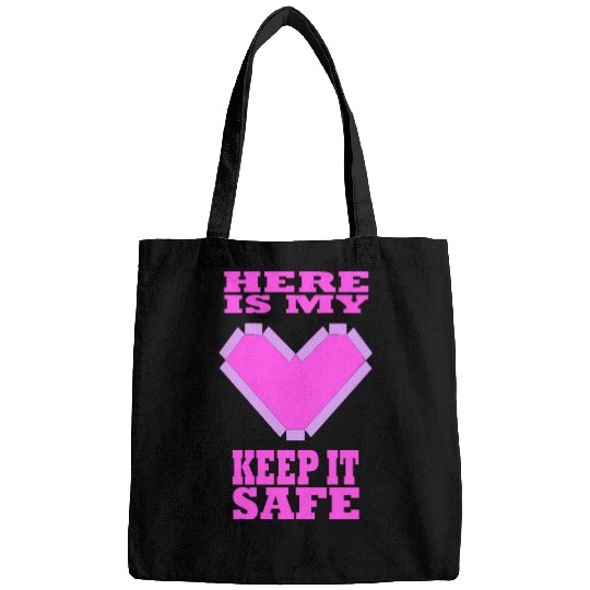 Here Is My Heart, Keep It Safe - Valentine's Day Bags