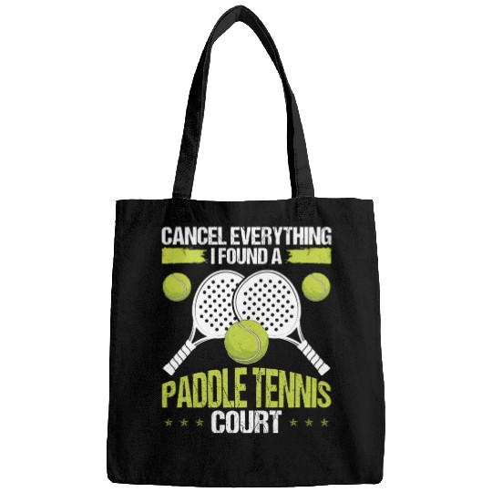 Paddle Tennis Player Match Paddle Court Balls Bags