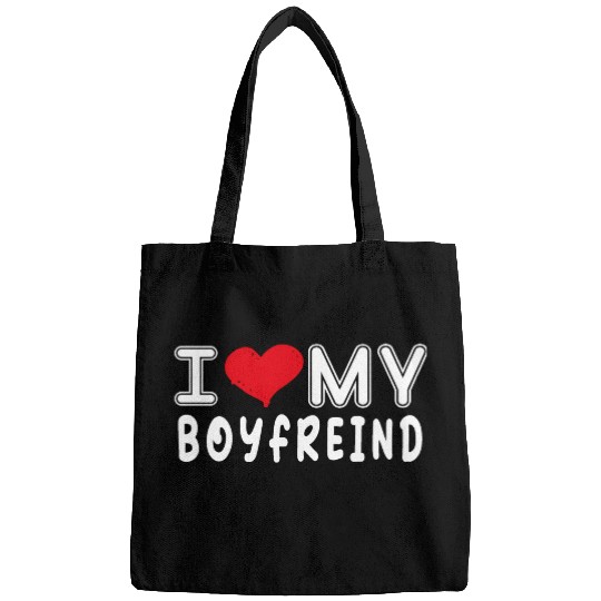 I Love My Boyfriend,valentine,I Heart My Boyfriend Bags