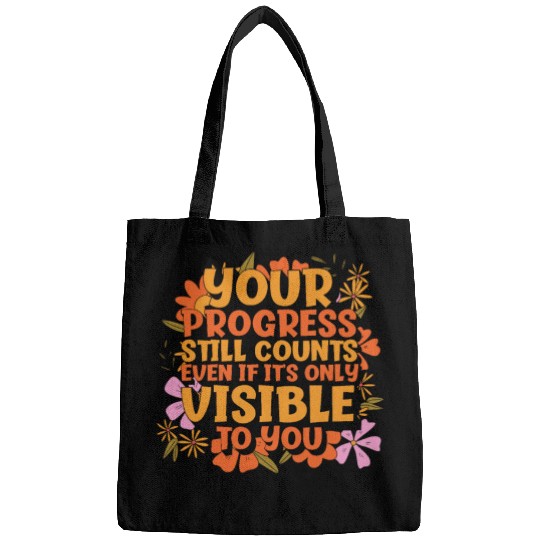 Progress Life Quotes Positive Message Wisdom Bags