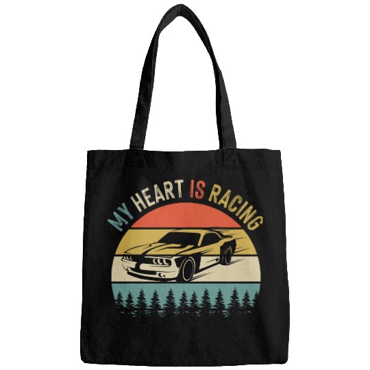 Fathers Day Retro Vintage Speedway Car Racing Bags