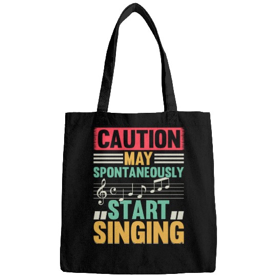 Music Lover - Caution May Spontaneously Start Sing Bags