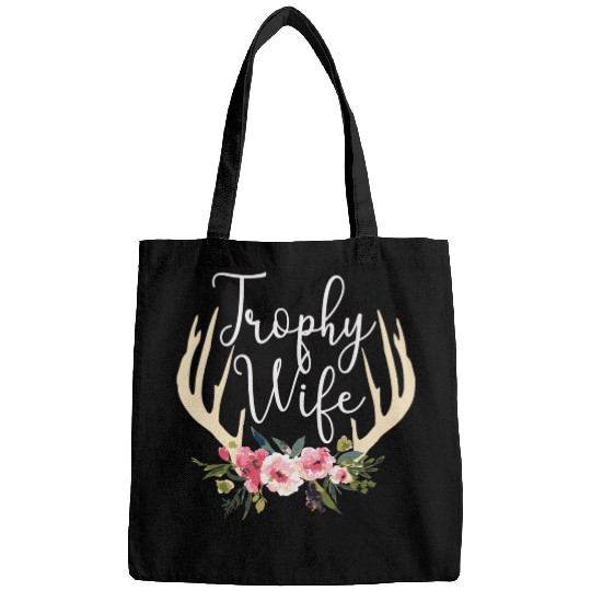 Trophy Wife Cute Deer Antlers Flowers Hunters Wife Bags