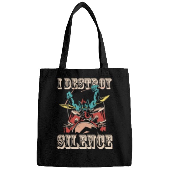 I Destroy Silence Drummer Band Music Beat Drum Bags