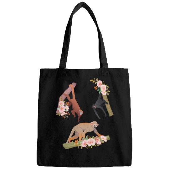 Orangutan Monkey Flowers Monkeys Bags