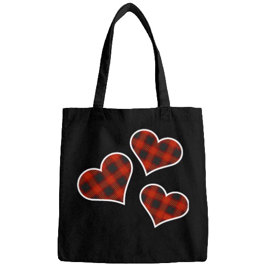 Buffalo Plaid Hearts Bags
