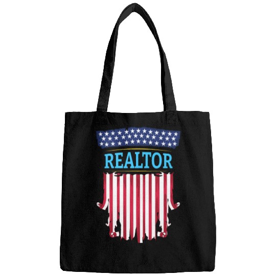 Proud American Patriotic USA Flag Realtor Real Est Bags