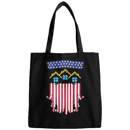 Proud American Patriotic USA Flag Realtor Real Est Bags
