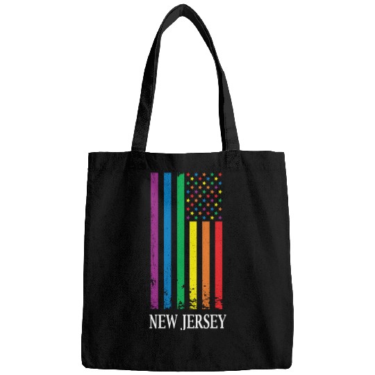 New Jersey Pride Month Pride Flag LGBT Community L Bags