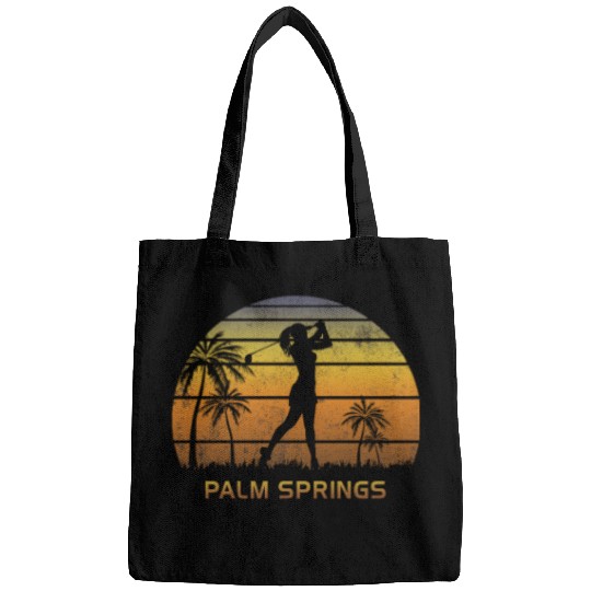 Retro Palm Springs Women's Golf Golfing Fan Bags