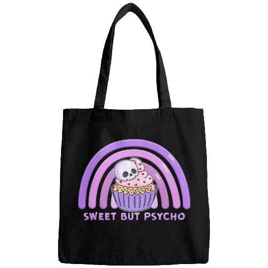 Chibi Skeleton skull sweet but psycho raindow cupc Bags