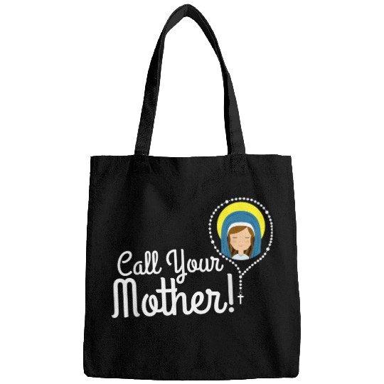 Call Your Mother Mom Gifts Blessed Mary Rosary Cut Bags