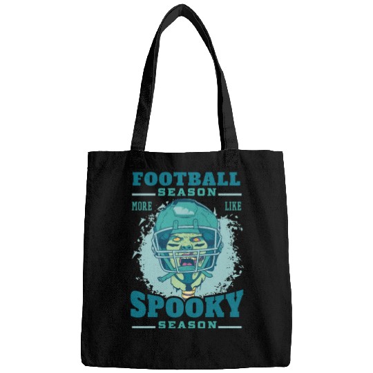 Football season spooky season zombie Football seas Bags