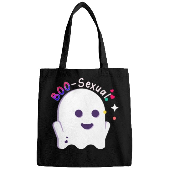 Boo Sexual Cute Bi Ghost LGBT Bisexual Pride Funny Bags