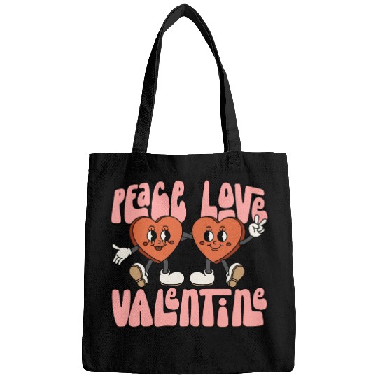 Peace Love Valentine Candy Heart Bags