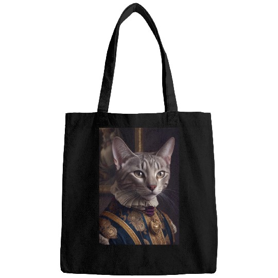 Egyptian Mau Cat Breed Portrait Royal Renaissance Bags
