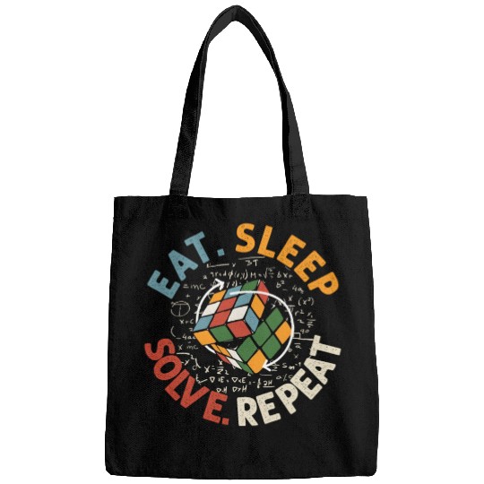 Eat Sleep Solve Repeat Math Speed Cubing Genie Bags