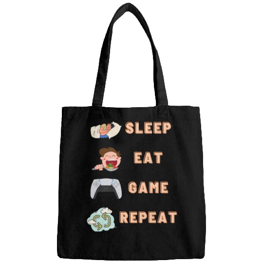 sleep eat game repeat PlayStation Bags
