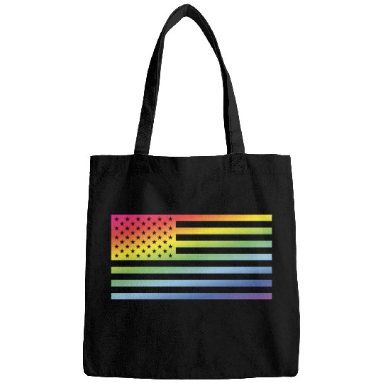 Stars And Stripes / Rainbow Flag (America) Bags