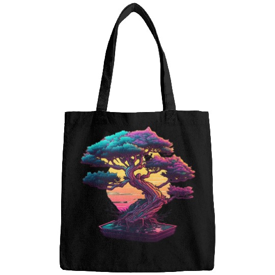 Synthwave Bonsai Tree Bags