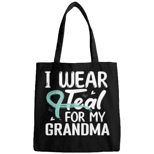 I Wear Teal For My Grandma Cervical Cancer Bags