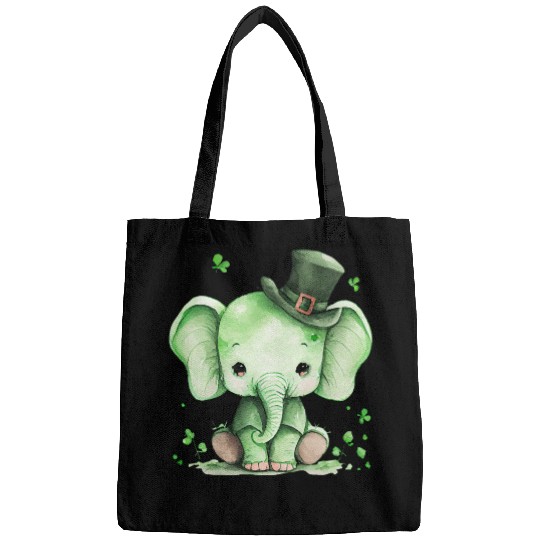 St Patrick's Day Irish Cute Elephant Saint Patrick Bags