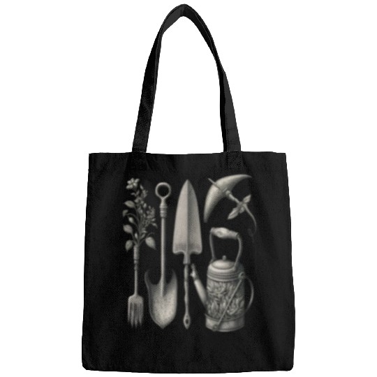 Florist Gardener Dad Grayscale Gardening Tools Bags