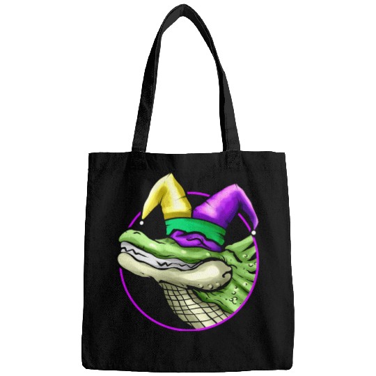 Crocodile with Jester Hat for Mardi Gras Bags