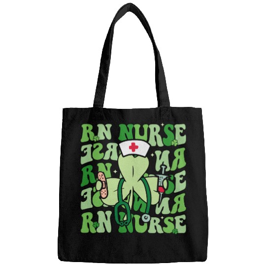 Groovy Registered Nurse Funny Shamrock Bags