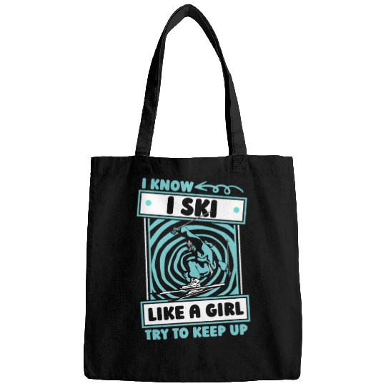 Skiing Skier Humor Bags