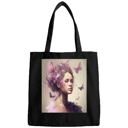 Breast Cancer Survivor Pink Flower Hair Girl Bags
