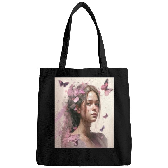 Breast Cancer Survivor Pink Flower Hair Girl Bags