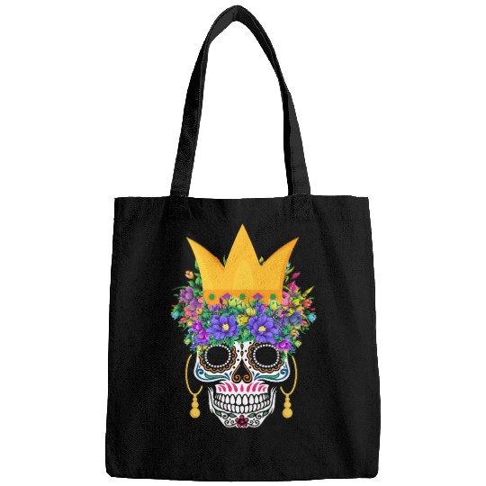 El Dia De Los Muertos Mardi Gras Costume Flower Bags