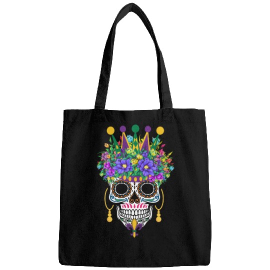 Mardi Gras Mask Flower Sugar Dia De Los Muertos Bags
