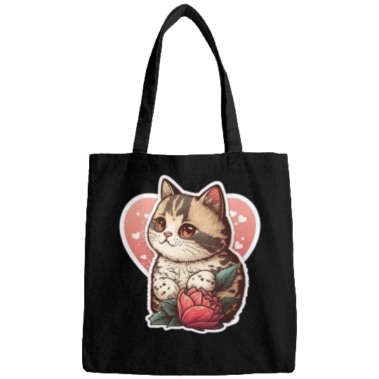 Lovely Cat In Valentine’s Day Bags